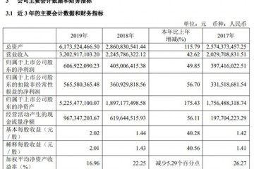 兆易立异2019年完成营收32亿元同比增加42.62%