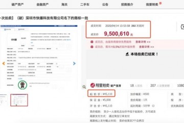 快播公司破产拍卖4.5万元商标拍到950万元