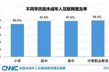 2019年我国未成年网民1.75亿89.4%的小学生上网